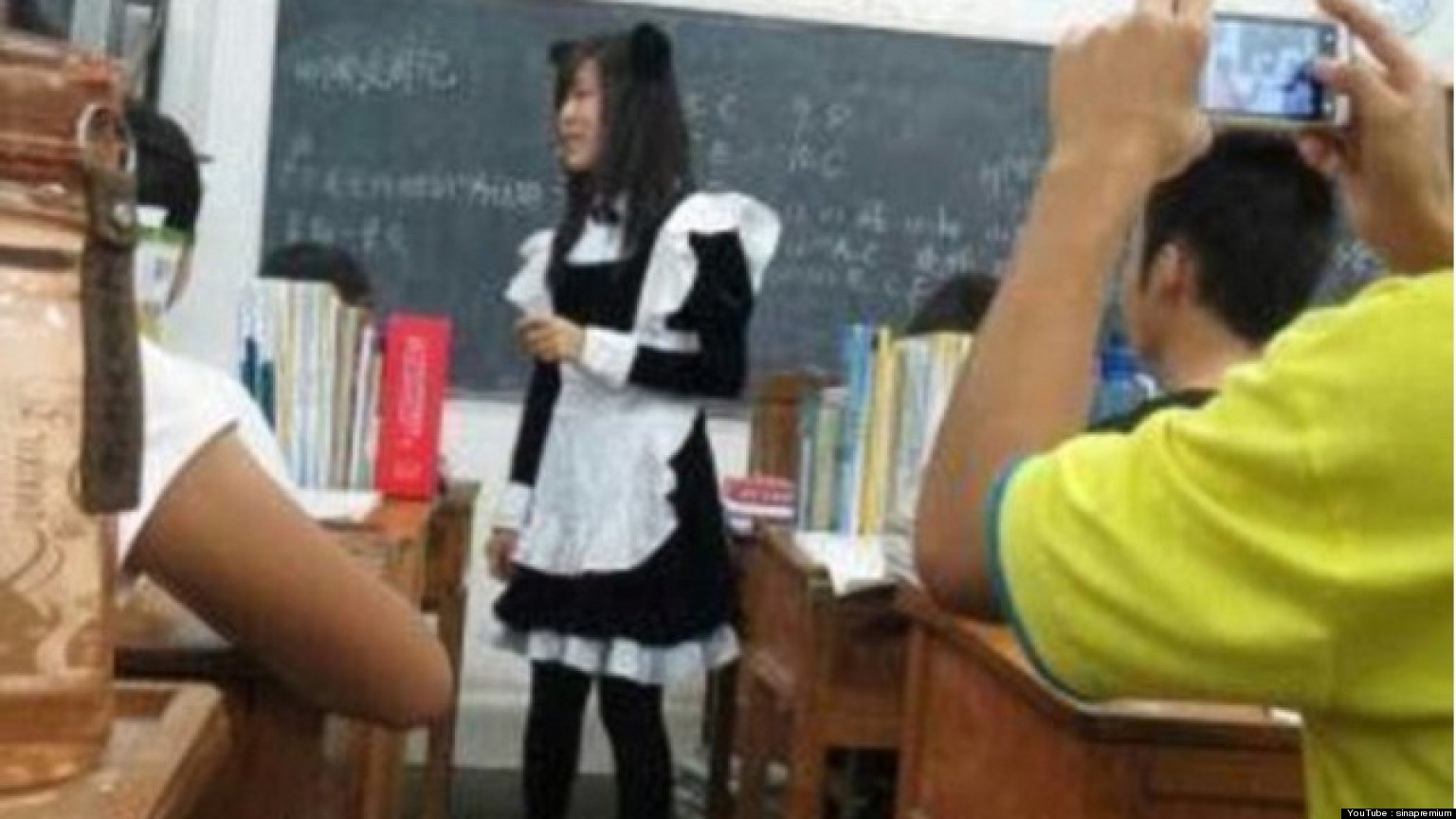 Teacher In Guangxi China Promises To Wear Sexy French Maid Outfit If