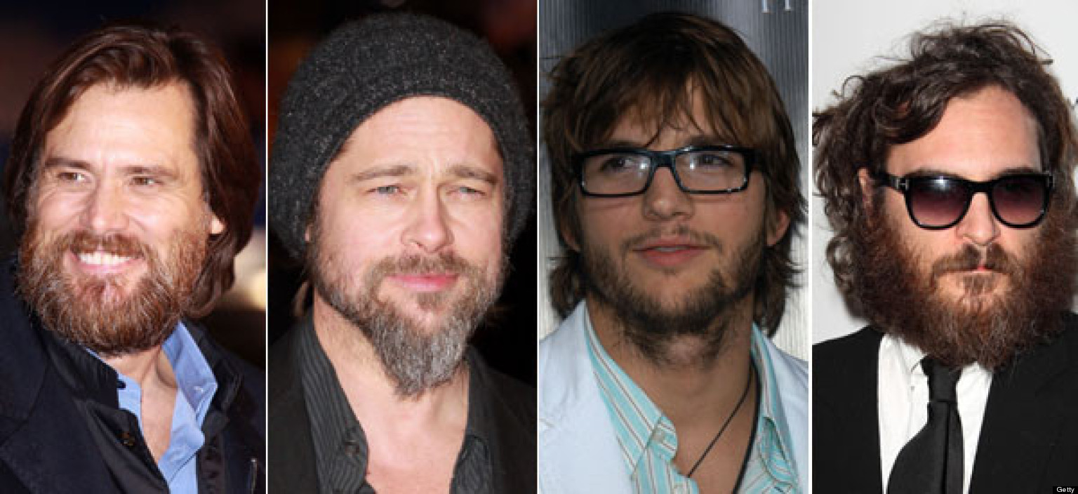 Celebrities Facial Hair Brad Pitt George Clooney And Other