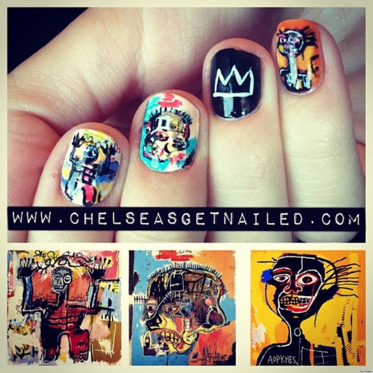 Diy Nail Ideas Jean Michel Basquiat Nail Art And More Of Our