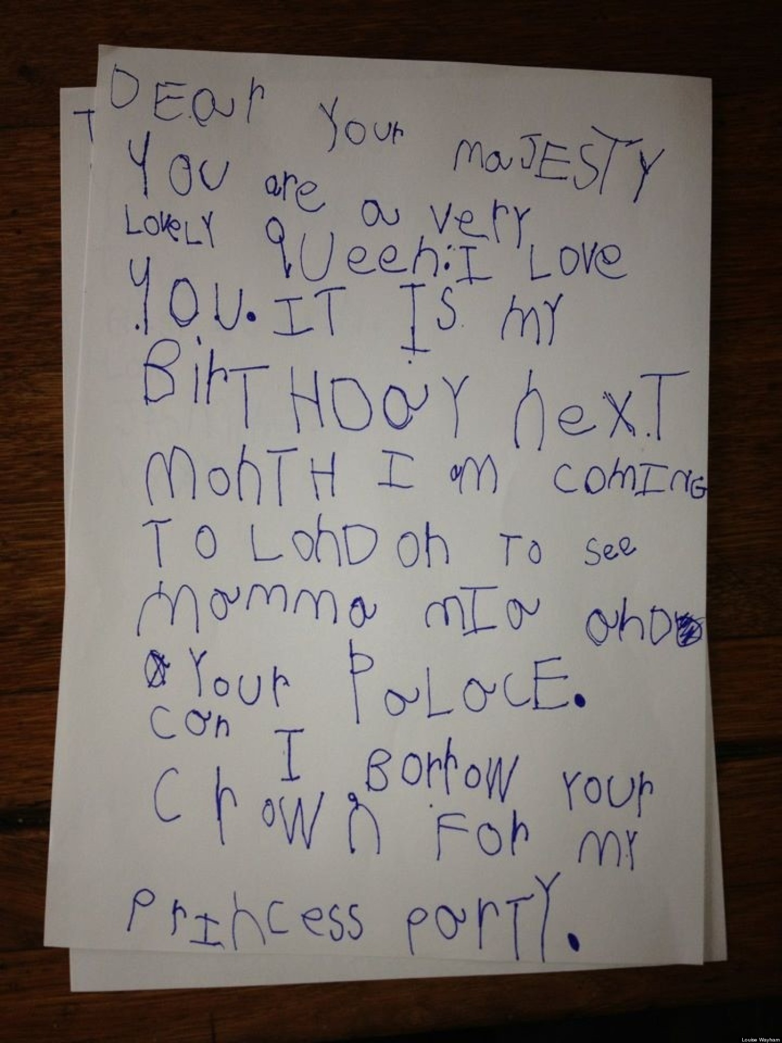 Cute Kid Note Of The Day A Letter To The Queen HuffPost