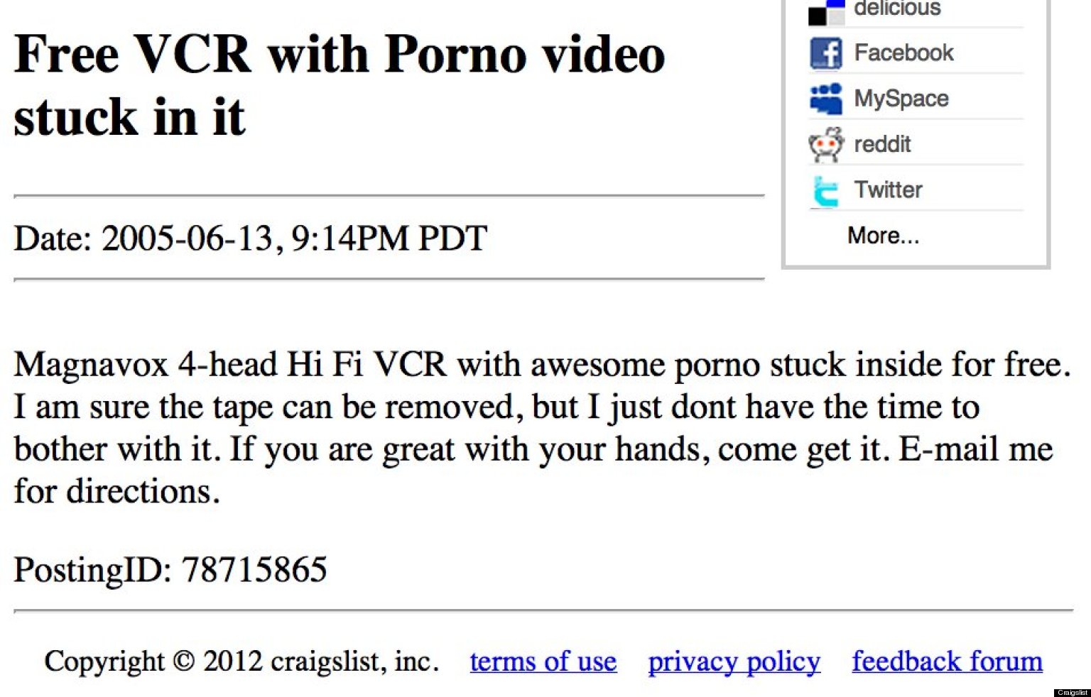Funniest Free Craigslist Ads: There's A Reason It's Free ...