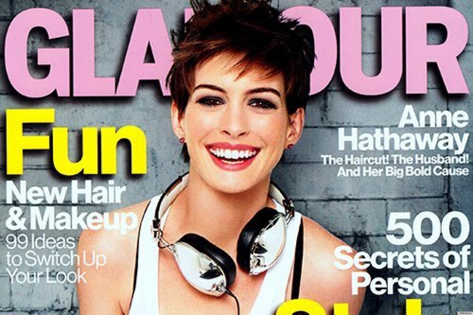 Anne Hathaway Continues Her Short Hair Tyranny On Glamour January