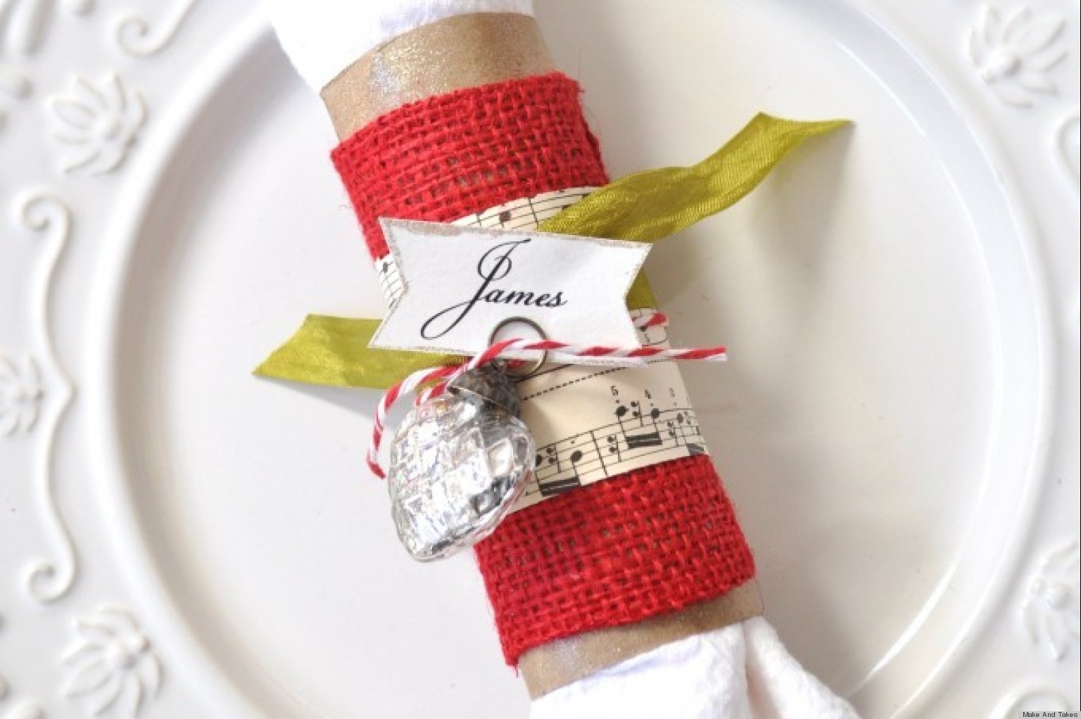 LastMinute Holiday Napkin Rings From Toilet Paper Rolls HuffPost