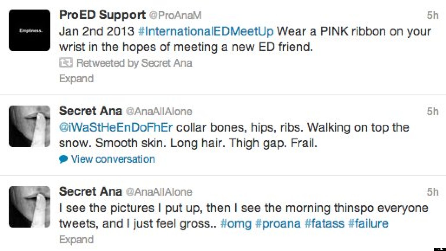 ProAnorexia On Twitter Site Allows 'Thinspiration' Accounts HuffPost