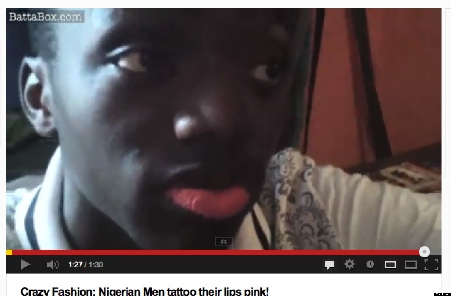 African Men Who Tattoo Their Lips Pink To Look More Attractive Video