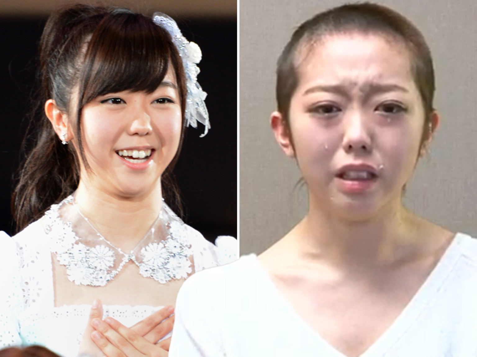 Minami Minegishi Japanese Akb48 Popstar Weeps And Shaves Head After