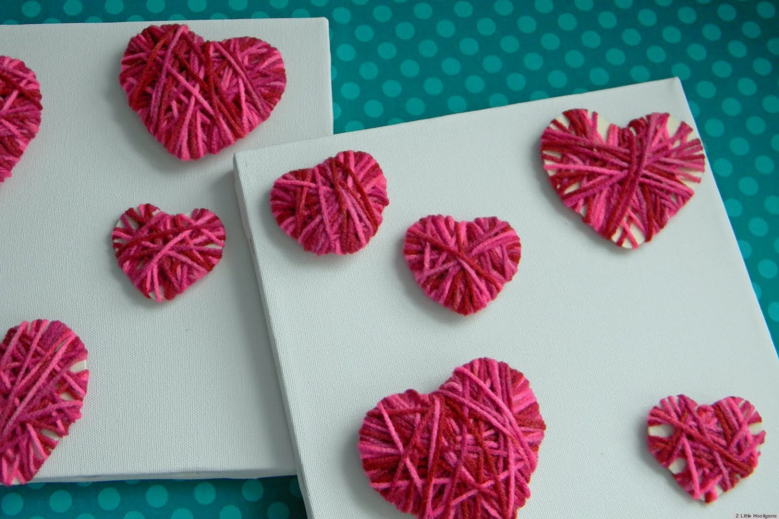 Valentine's Day Ideas: Make These Easy Yarn Hearts With The Kids | HuffPost