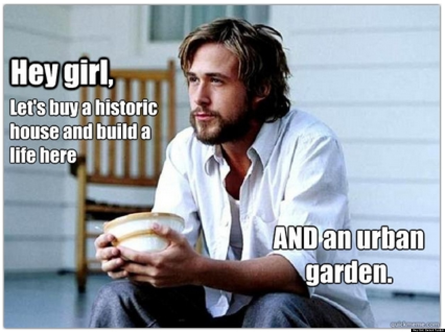 Hey Girl Detroit Ryan Gosling Seduces Motor City Ladies In Latest Meme Huffpost 3917