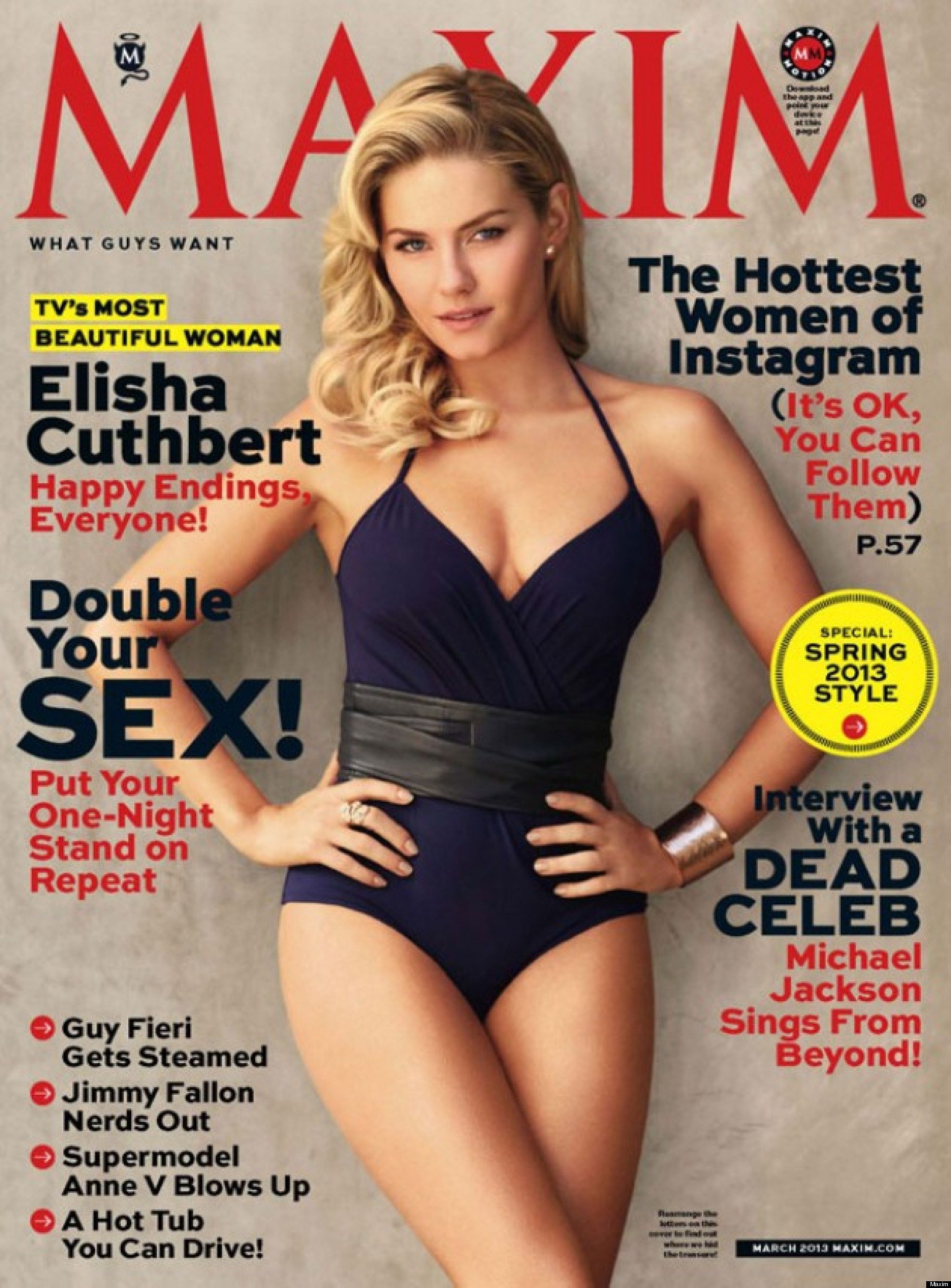 Elisha Cuthberts Hot Maxim Cover Happy Endings Actress Rocks Sexy 6596